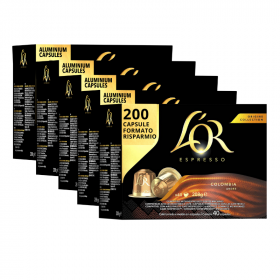 Miscela ESPRESSO COLOMBIA - Capsule in Alluminio Compatibili Nespresso - L'Or Caffè Miscela ESPRESSO COLOMBIA - Capsule in Alluminio Compatibili Nespresso - L'Or Caffè