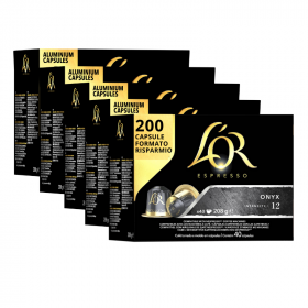 Miscela ESPRESSO ONYX - Capsule in Alluminio Compatibili Nespresso - L'Or Caffè Miscela ESPRESSO ONYX - Capsule in Alluminio Compatibili Nespresso - L'Or Caffè