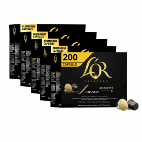 Miscela RISTRETTO - Capsule in Alluminio Compatibili Nespresso - L'Or Caffè Miscela RISTRETTO - Capsule in Alluminio Compatibili Nespresso - L'Or Caffè