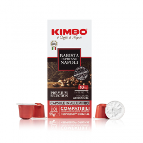 NAPOLI Espresso Barista - Nespresso Capsule Compatibili in Alluminio - Caffè Kimbo NAPOLI Espresso Barista - Nespresso Capsule Compatibili in Alluminio - Caffè Kimbo