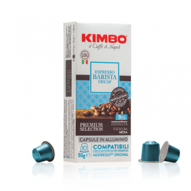 DECAFFEINATO Espresso Barista  - Nespresso Capsule Compatibili in Alluminio - Caffè Kimbo DECAFFEINATO Espresso Barista  - Nespresso Capsule Compatibili in Alluminio - Caffè Kimbo