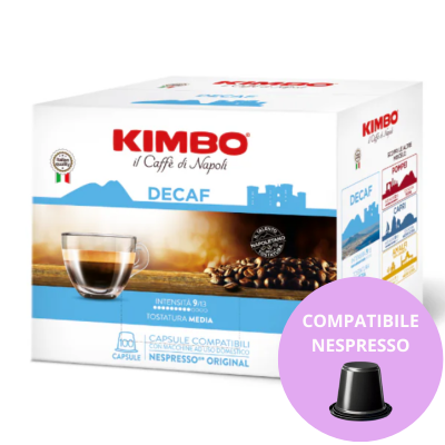 Miscela DECAFFEINATO - Nespresso Capsule Compatibili - Caffè Kimbo