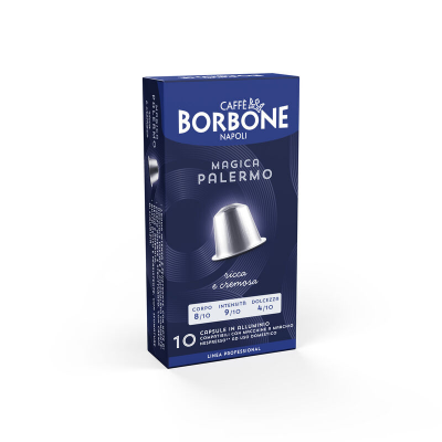 Miscela MAGICA PALERMO - Capsule In Alluminio COMPATIBILI Nespresso - Caffè Borbone
