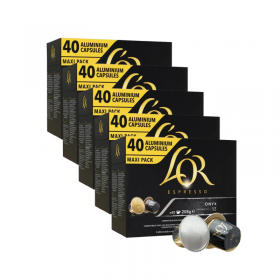 Miscela ESPRESSO ONYX - Capsule in Alluminio Compatibili Nespresso - L'Or Caffè