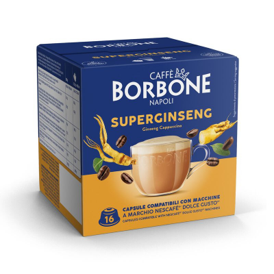 SUPERGINSENG Caffè Al Latte E Ginseng - Capsule Compatibili Dolce Gusto - Caffè Borbone