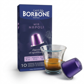 Miscela MIA NAPOLI - Capsule In Alluminio COMPATIBILI Nespresso - Caffè Borbone